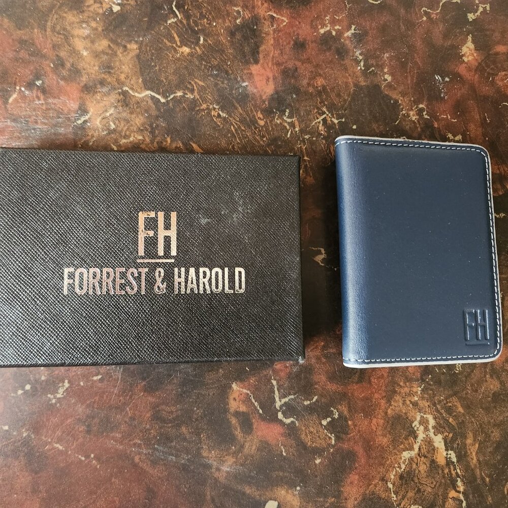 Forrest and Harold RFID wallet Navy/Gray